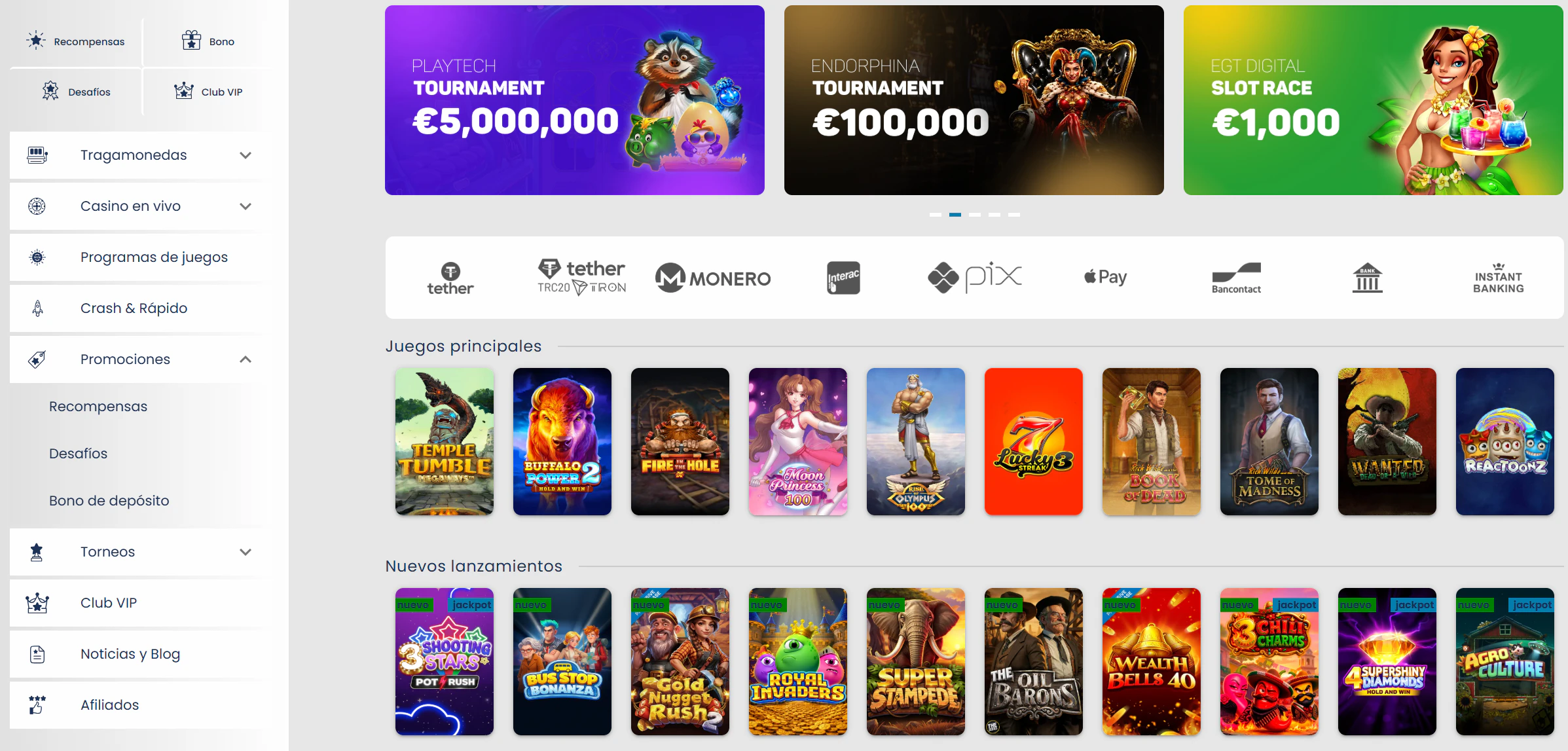 Casino Orca Página principal