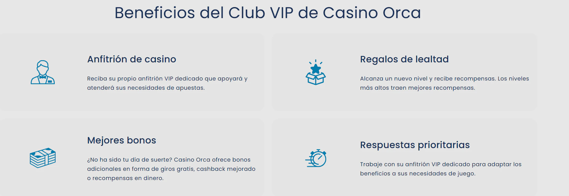 Programa VIP de Casino Orca